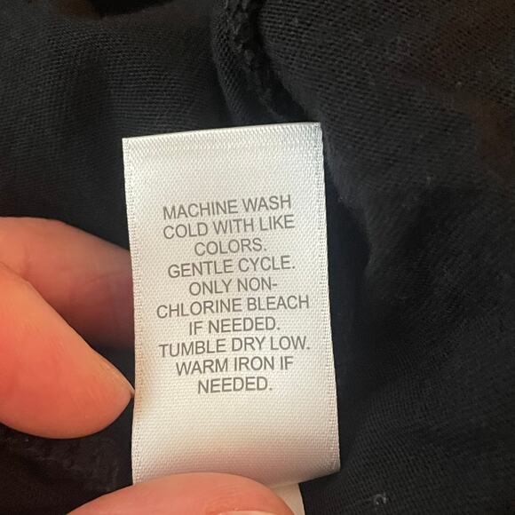 Pure Jill Black Balletcore Tunic Dress M Tall Tencel Modal Soft Scoop Neck - Picture 13 of 14